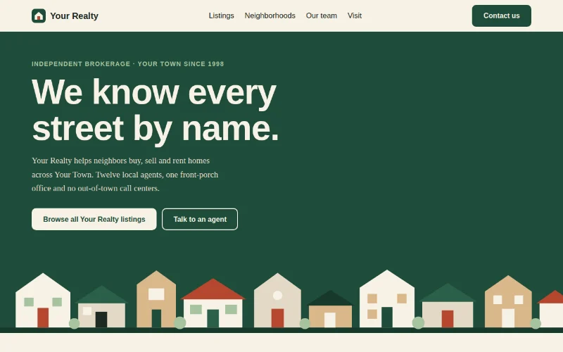 Screenshot of the Front Porch template