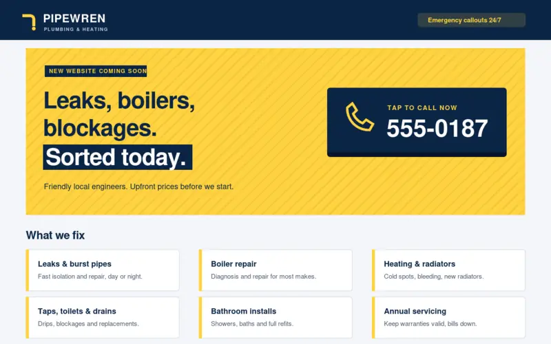 Screenshot of the Trades Callout template